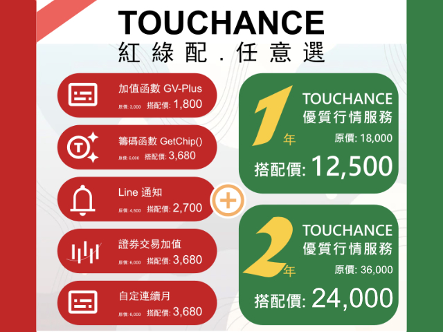 TOUCHANCE 紅配綠。任意選